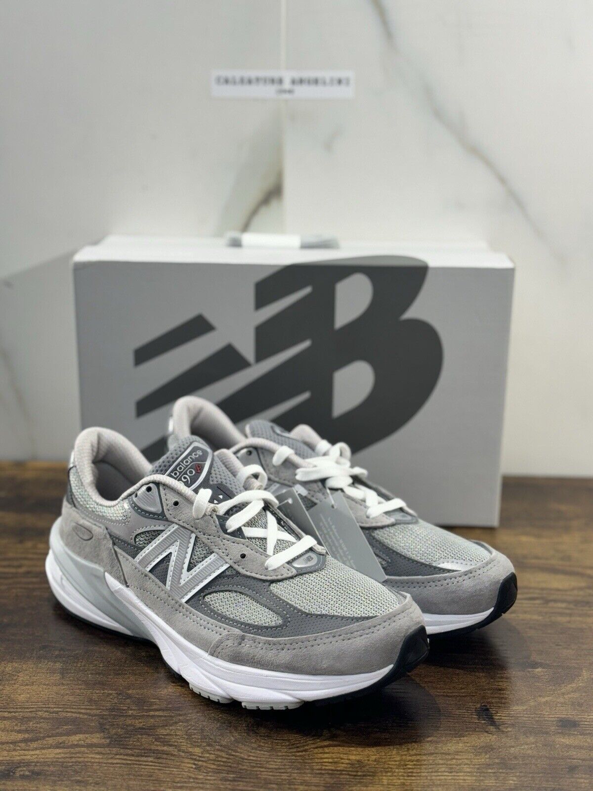 New Balance Sneakers 990 Made in USA Limited Edition Grey Suede 45