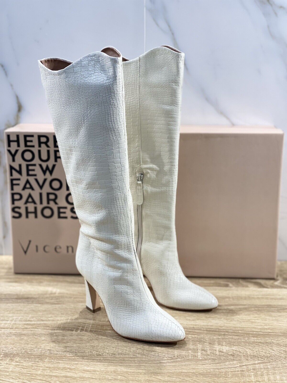 Vicenza Stivale donna pelle Bianco casual boot tacco 38