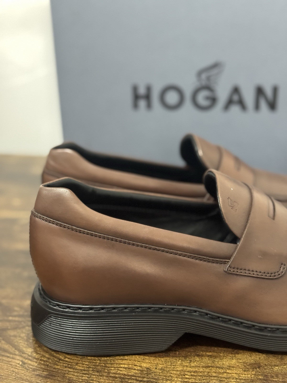 Hogan Business Mocassino Pelle  Cuoio Memory Foam Casual Hogan Uomo 44