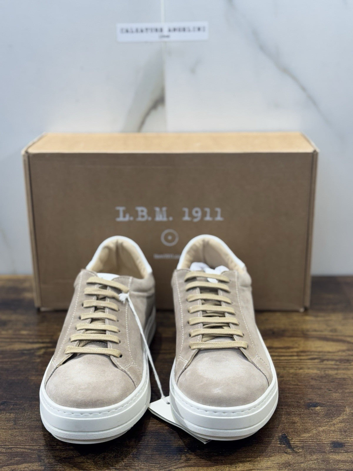 L.B.M 1911 Sneaker Suede Beige Casual Scarpa Uomo 43