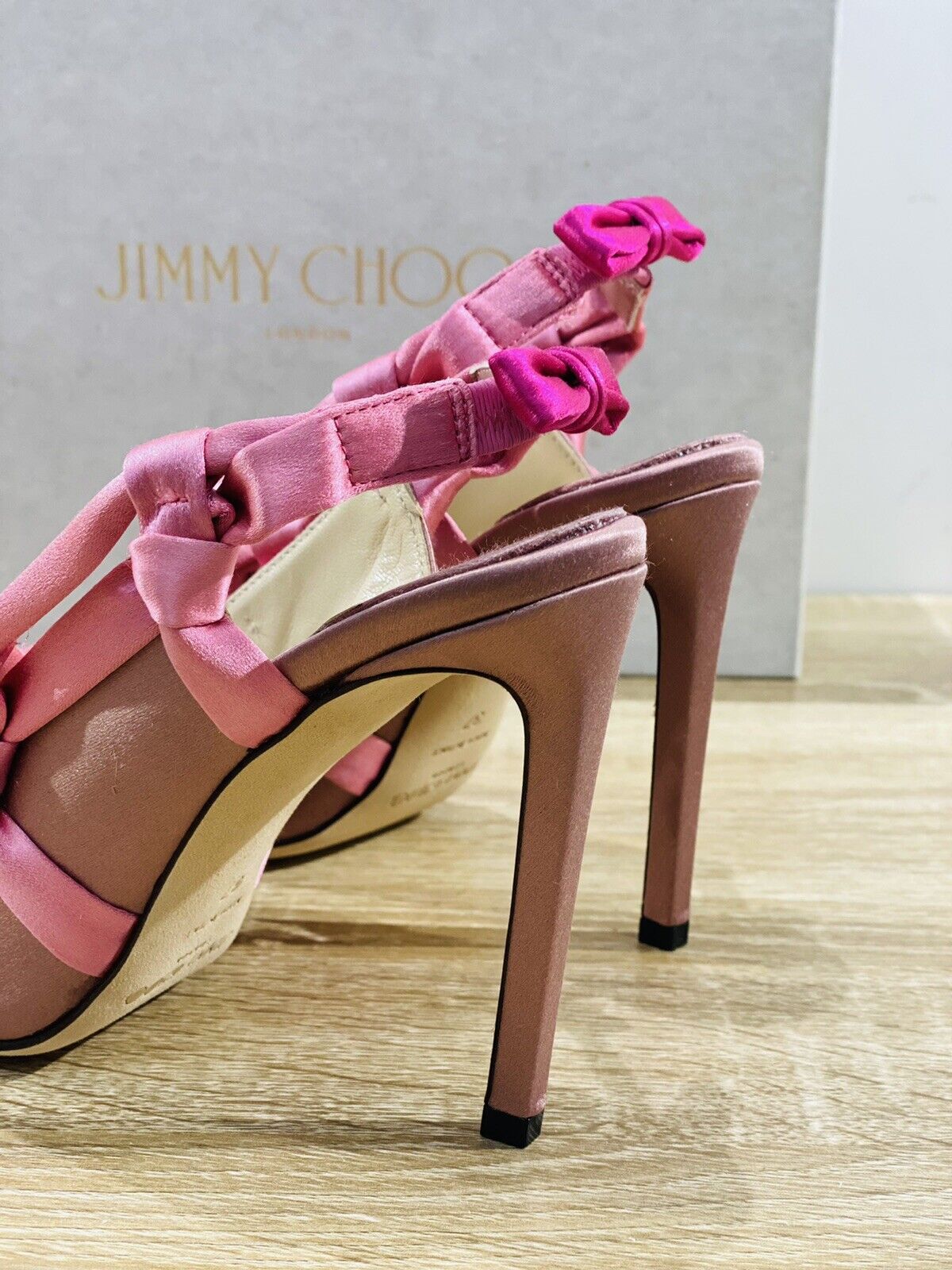 Jimmy choo sandalo donna in Raso Rosa  luxury woman jimmy choo sandal 37