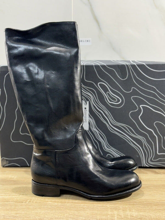 Lemargo Stivale Donna Luxury Artisanal Craftmanship   Causal Boot Pelle Nero 36