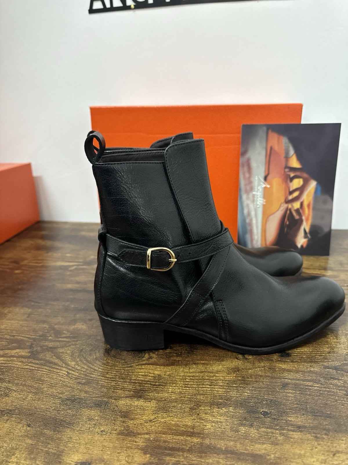 Morgillo Stivaletto Texano Pelle Nero  100% Made In Italy Casual Donna 40