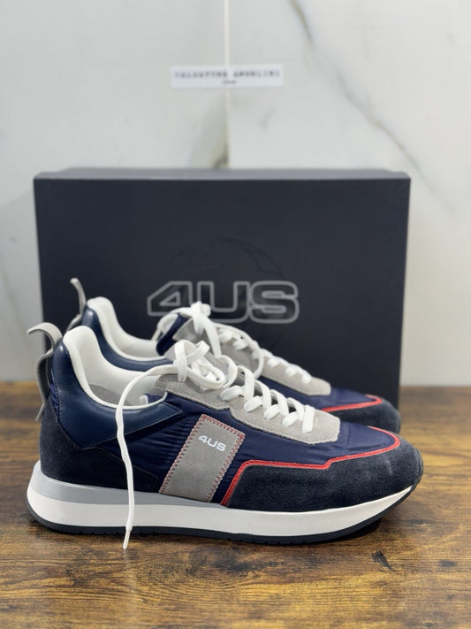 Paciotti 4US Sneaker Uomo Pelle Suede Blu Grey    Casual 41