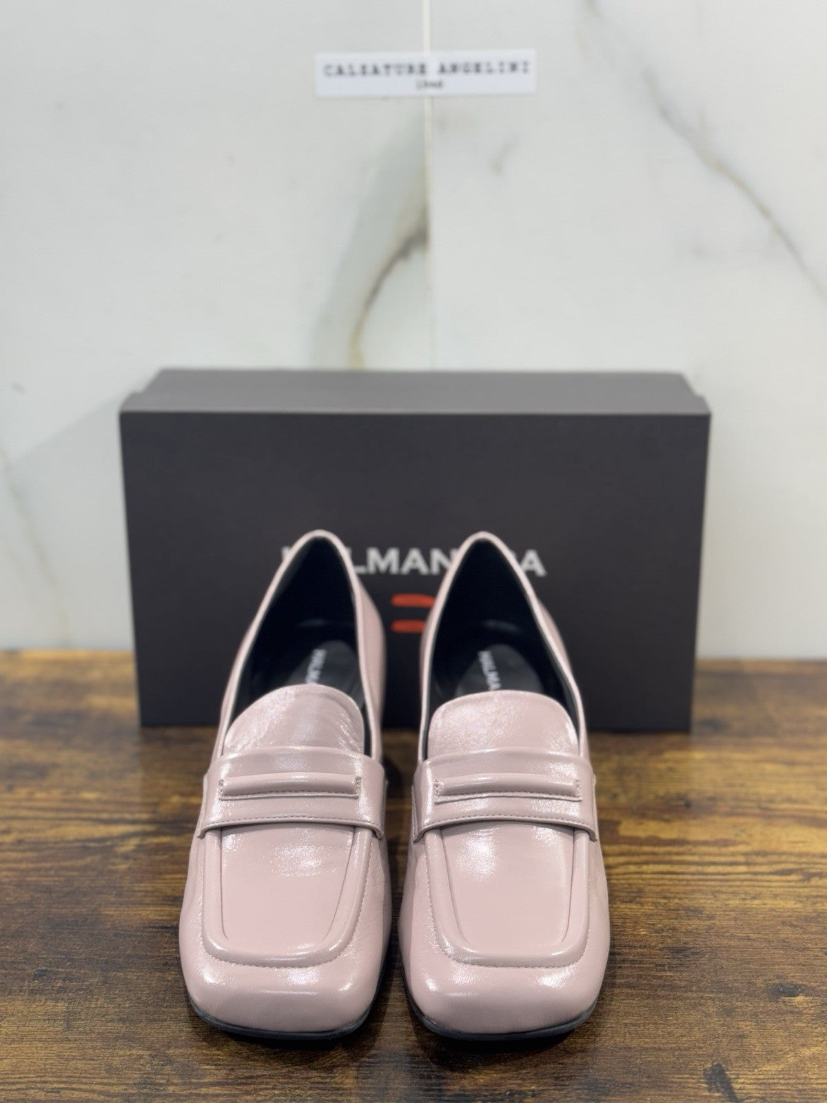 HALMANERA Mocassino   Pelle Malva Con Tacco Luxury Made In Italy Donna 41