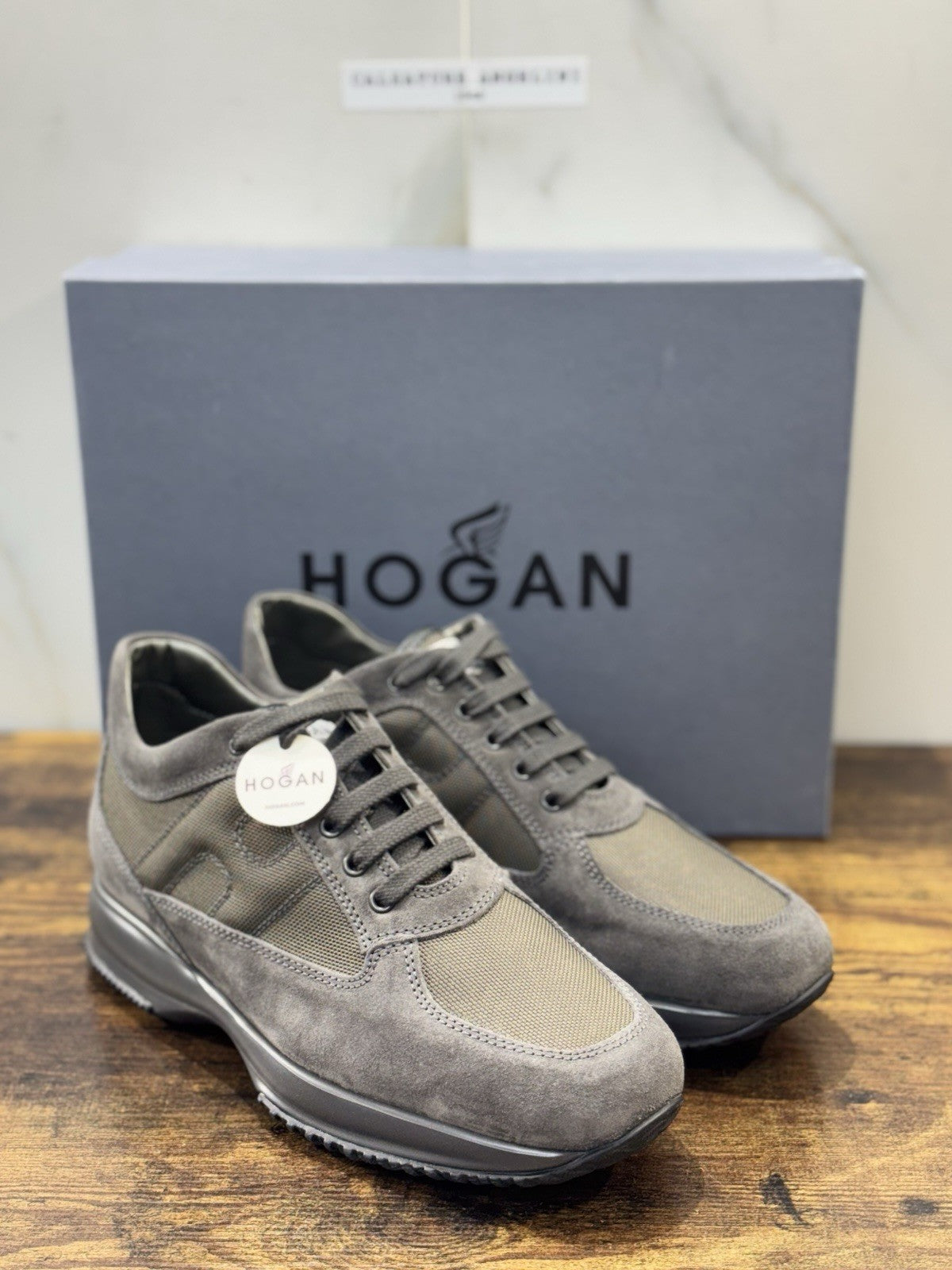 Hogan Interactive Suede Grey Casual Uomo Hogan 42