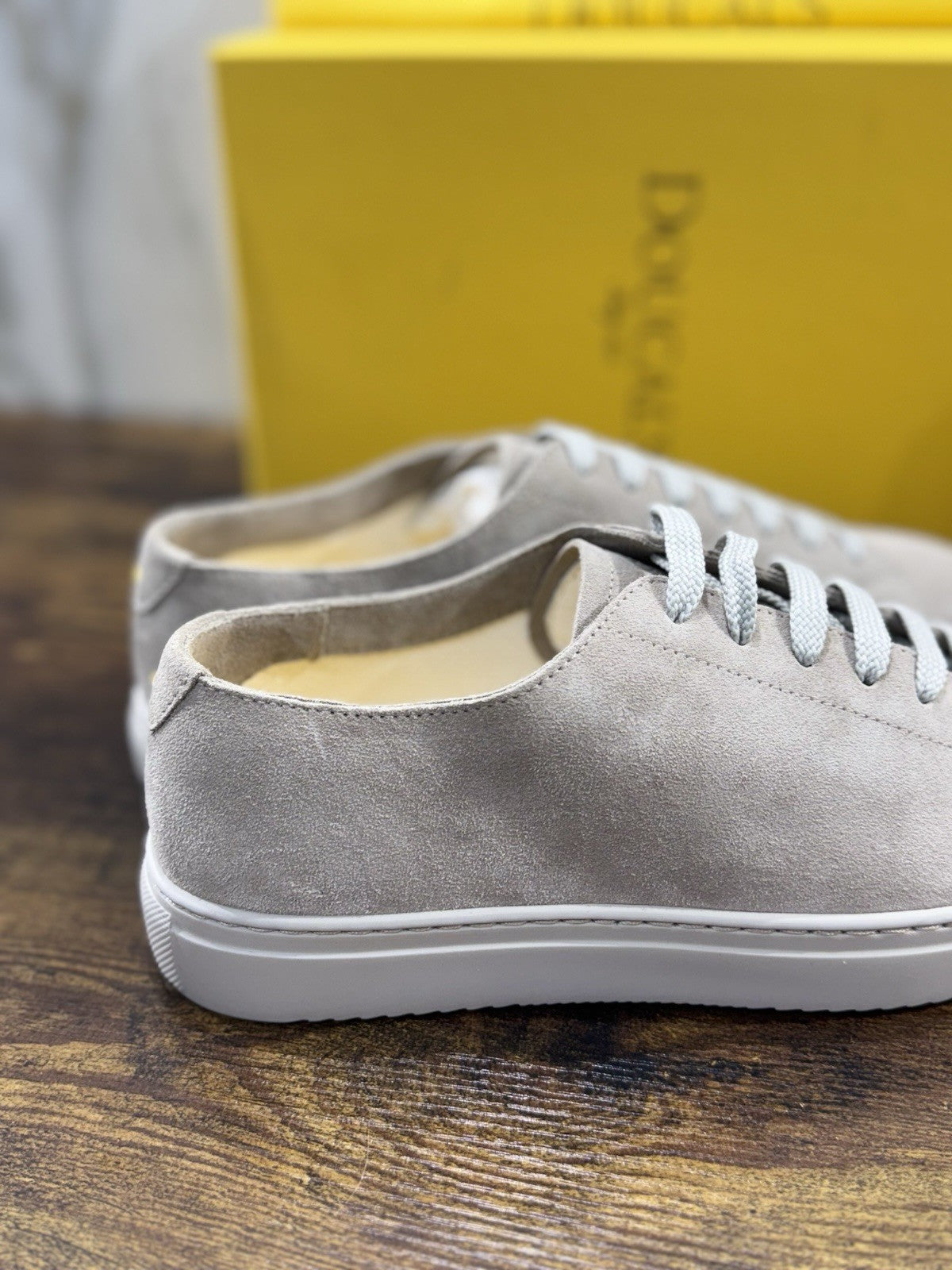 Doucal’s Sneaker Uomo Memory Foam Suede Grey  Men Doucal’s Extra Light 42.5