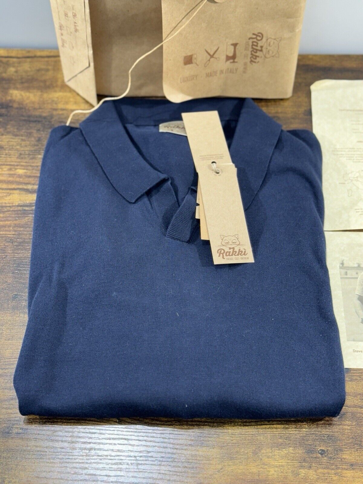 Rakki’ Polo Uomo Manica Lunga Icon Steve McQueen Blu Cotone 52