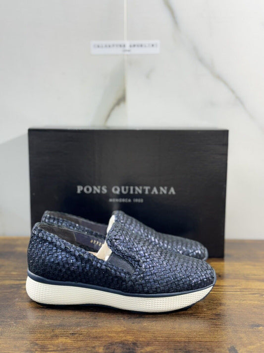 Pons Quintana Mocassino  Donna  Pelle Blu      Handmade    35