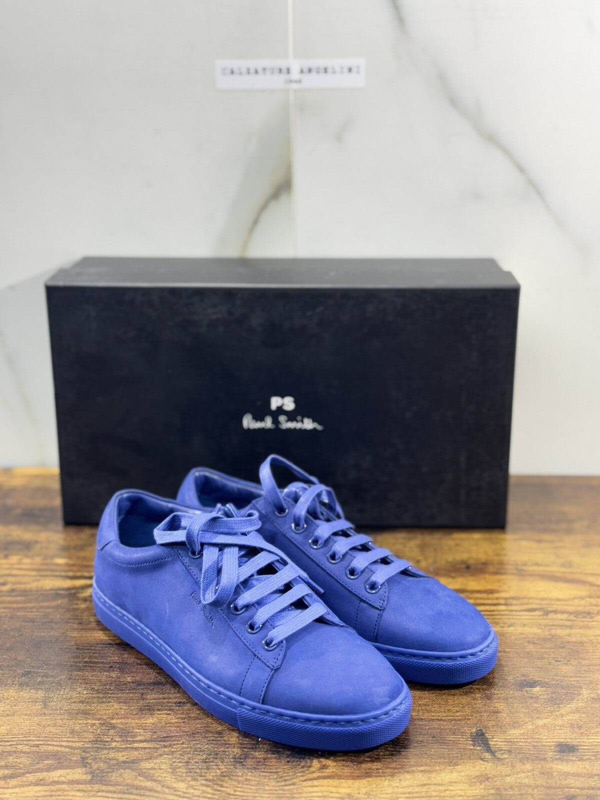 Paul Smith Sneaker Donna  Pelle  Blu   Casual Luxury Woman Shoes 36