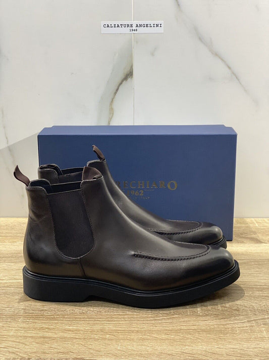 Marechiaro 1962 chelsea boot uomo marrone pelle fondo gomma casual shoes 44