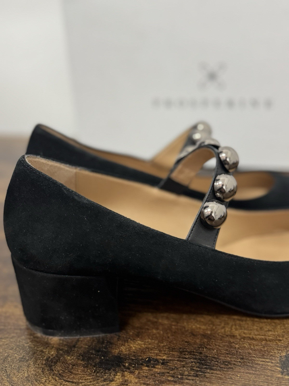 Prosperine Décolleté Suede Nero Con Tacco Scarpa Donna 39