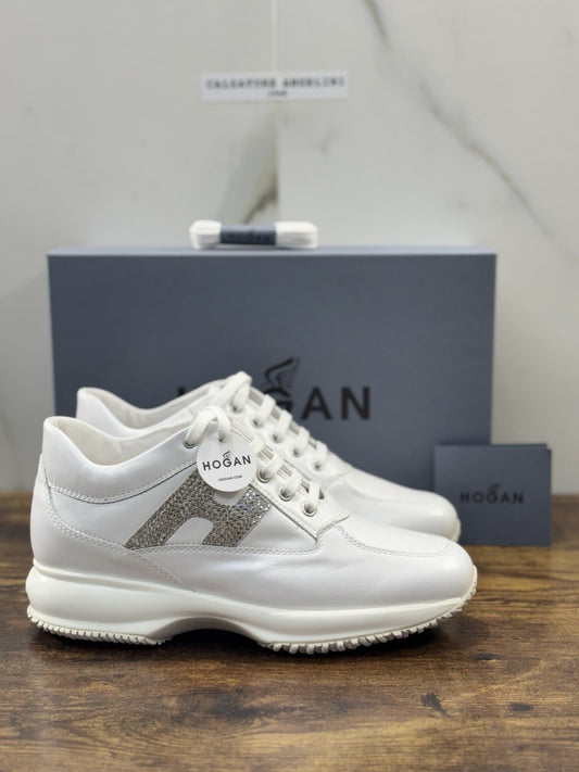 Hogan Interactive H Strass Pelle Bianco Icon Scarpa Hogan Donna 35.5