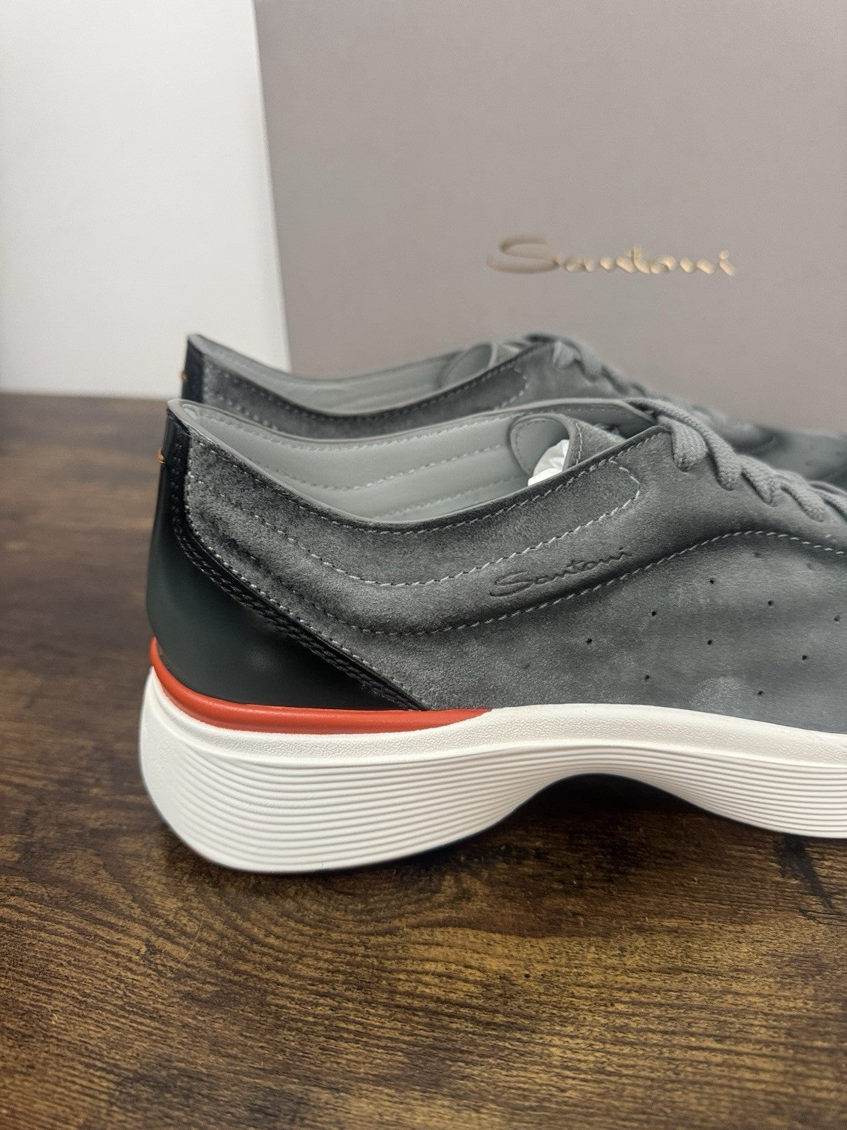 Santoni Bounce  Sneaker Pelle  Grey     Casual Luxury Santoni Scarpa Uomo 44