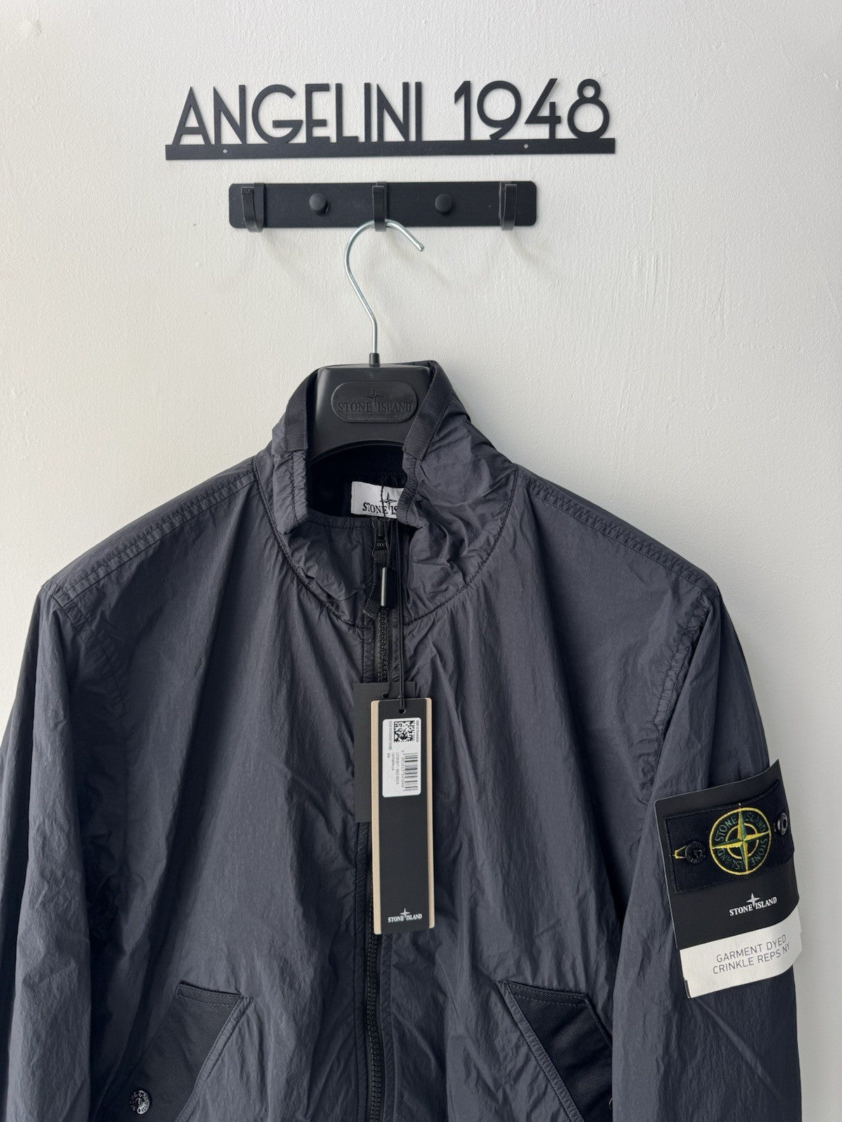 Stone Island Crinkle Reps Ny Garment Dye  Blu Icon Jacket Uomo L
