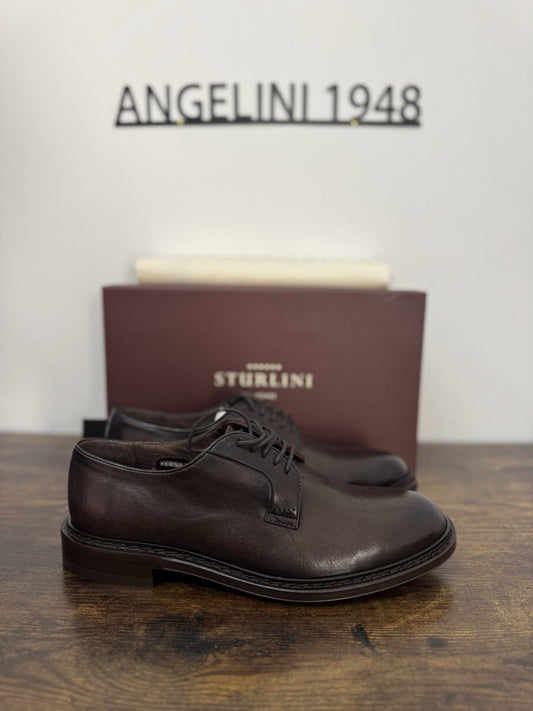 Sturlini  Derby Pelle Marrone Luxury Scarpa Uomo 42