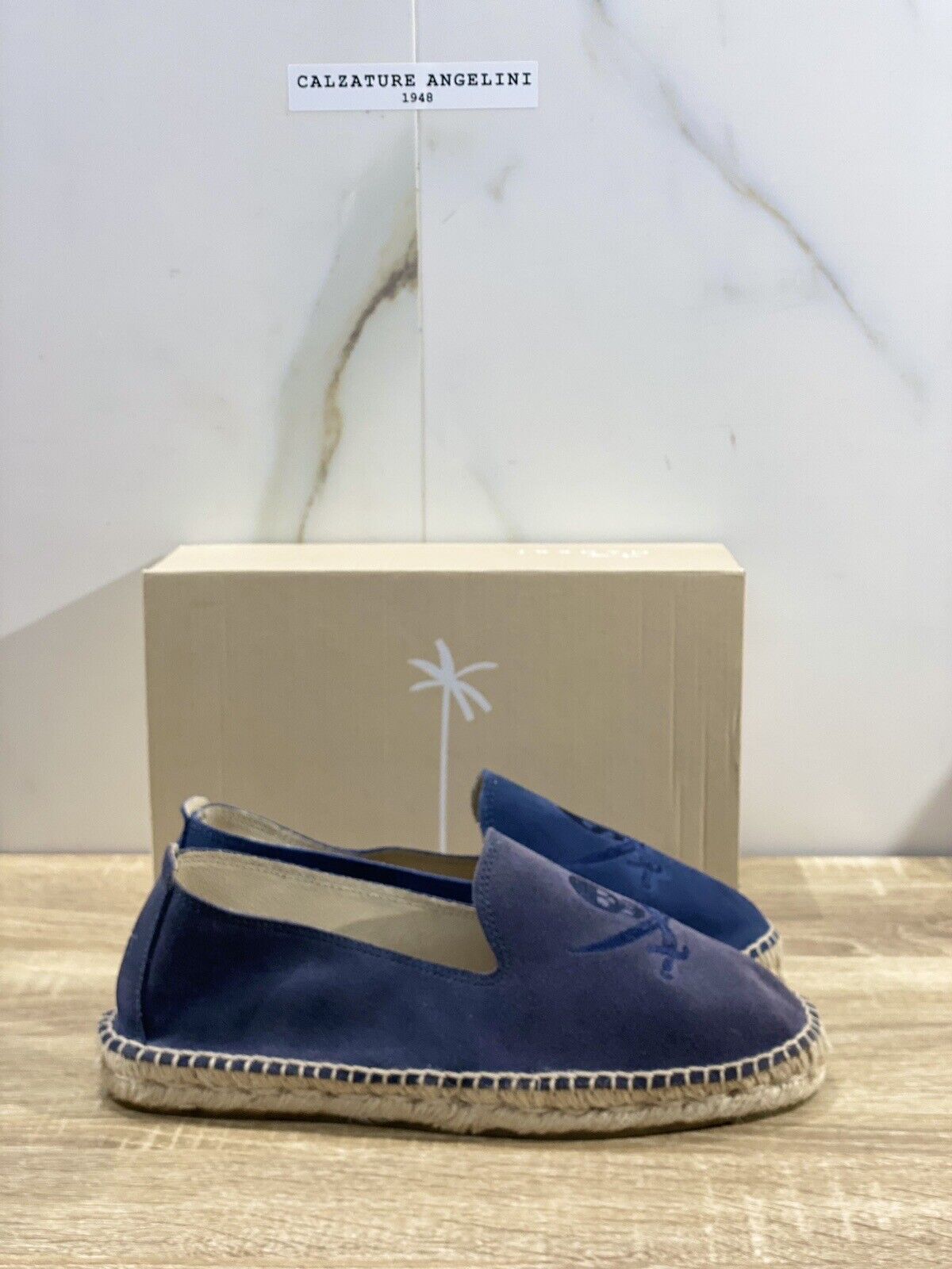 Manebi’ Uomo Espadrilles Mocassino Suede Blu Pirata Casual Summer Shoes 40