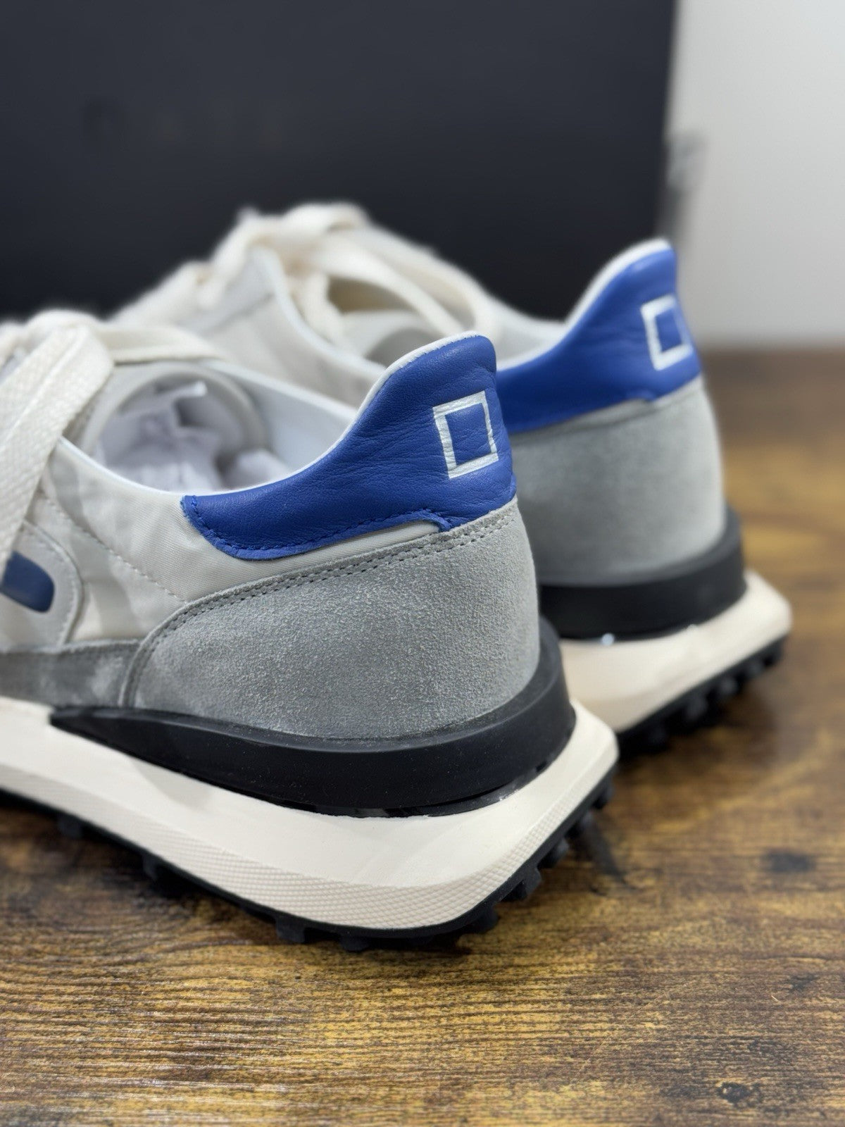 D.A.T.E Athleta Nylon    sneaker Pelle Light Grey Blu   Casual Shoes Uomo 43