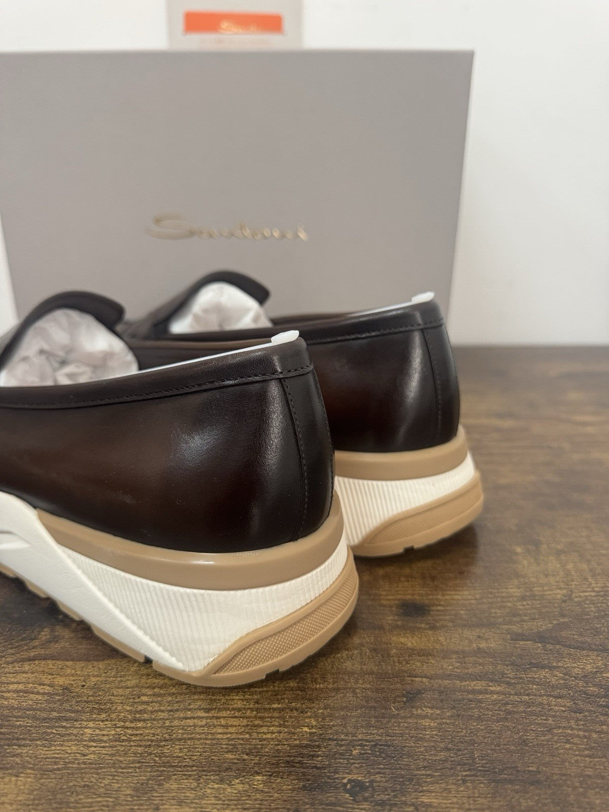 Santoni Innova Sneaker Pelle Marrone     Casual Luxury Santoni Scarpa Uomo 45