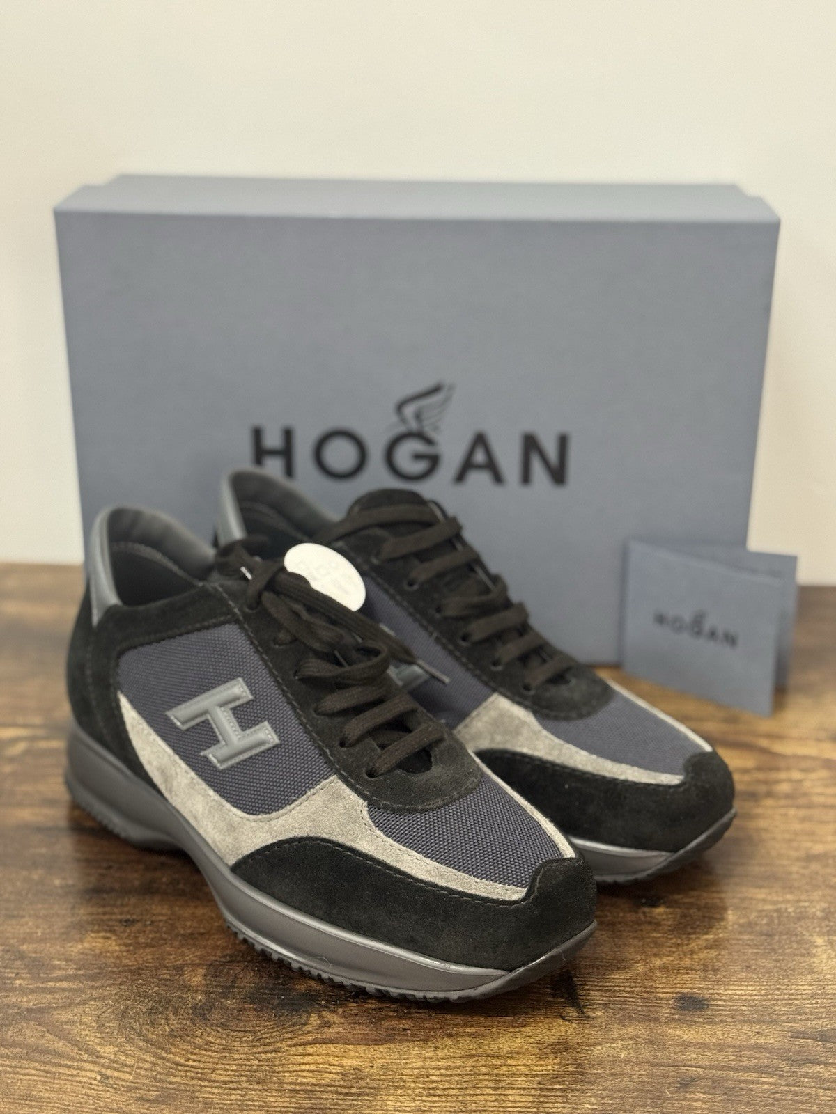 Hogan New Interactive Suede Grey Nero Casual Sneaker Hogan Uomo 44