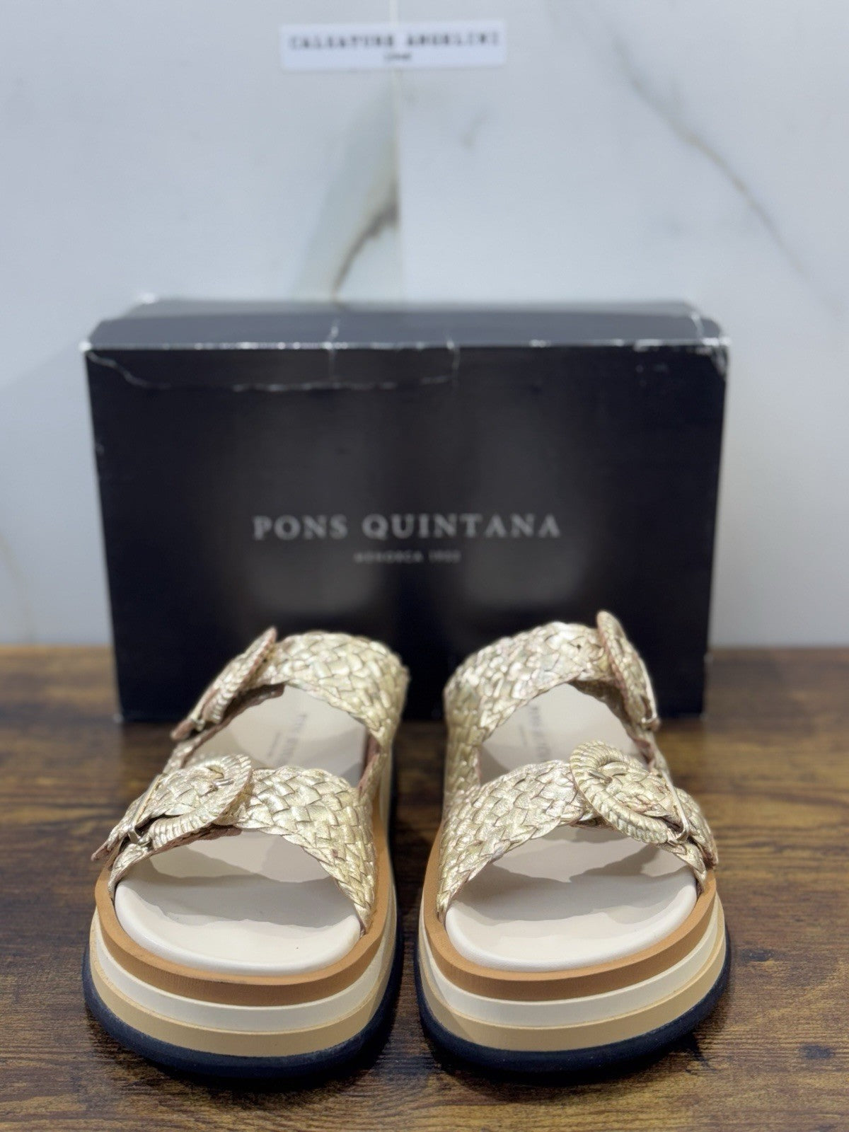Pons Quintana Sandalo Ciabatta  Pelle Oro  Casual Pons Quintana Donna 41