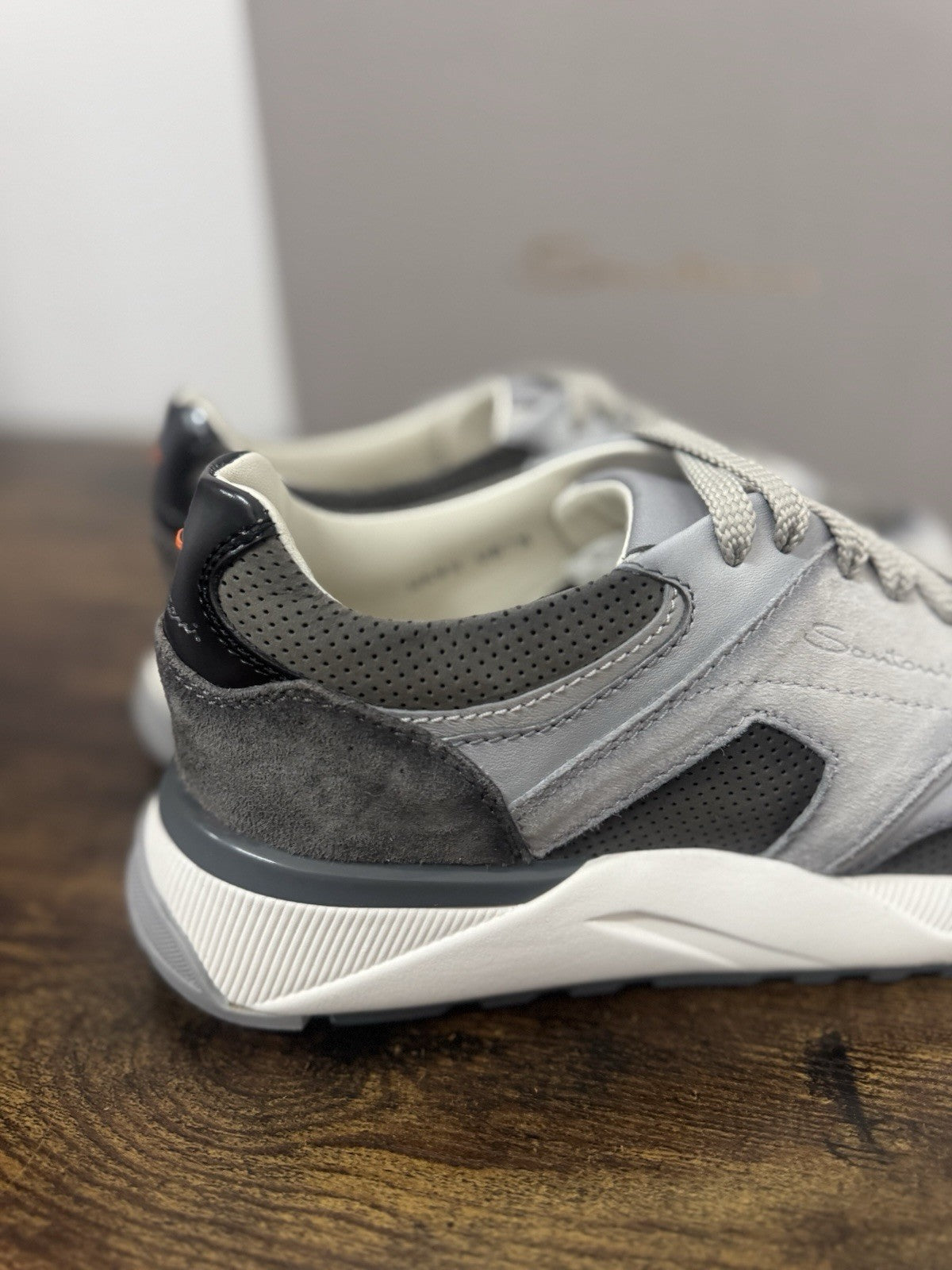Santoni Innova Sneaker Pelle Grey   Casual Luxury Santoni Scarpa Uomo 42