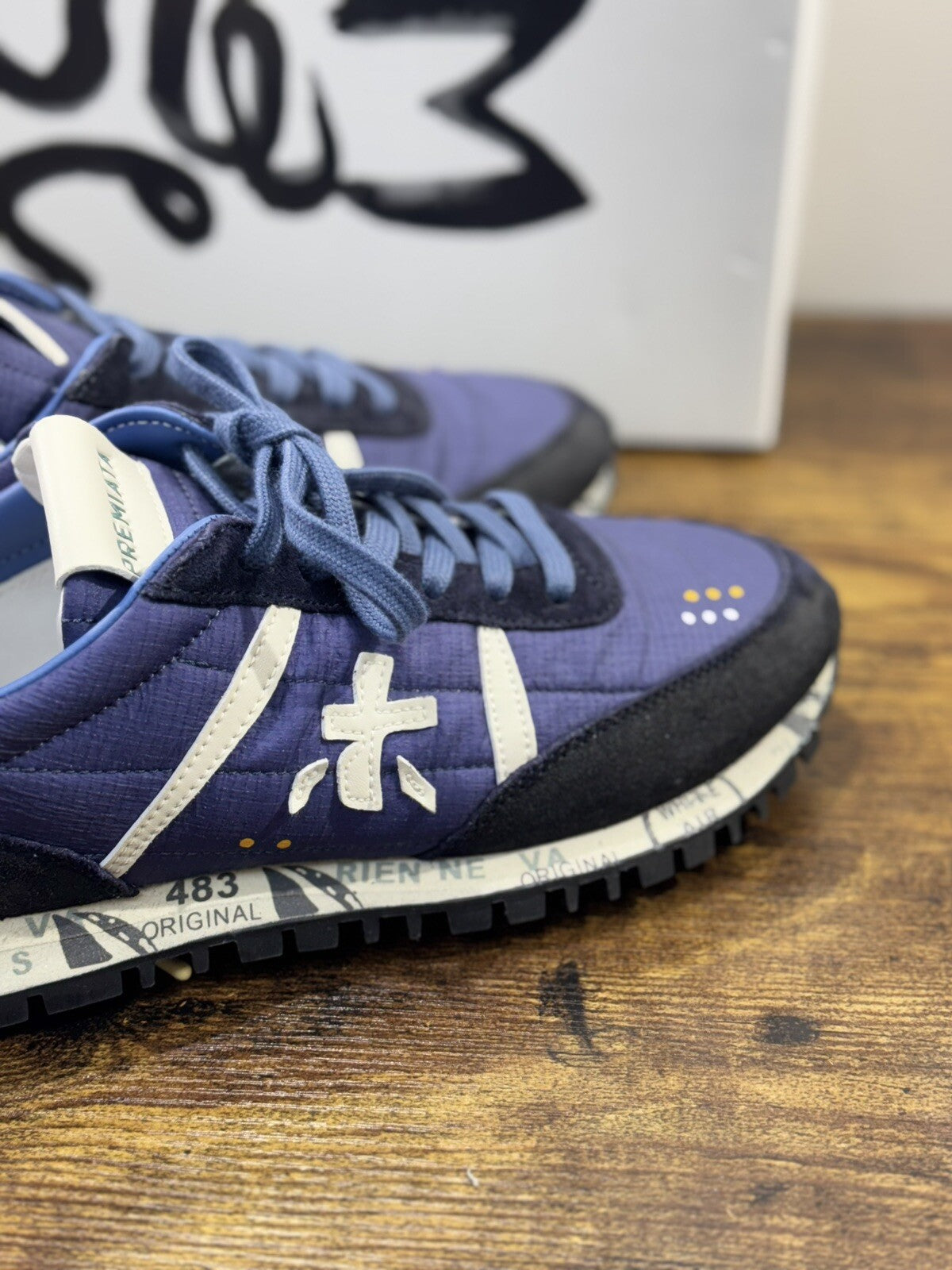Premiata Sean Sneaker Uomo Pelle Blu    Casual Sneaker Premiata Uomo 39