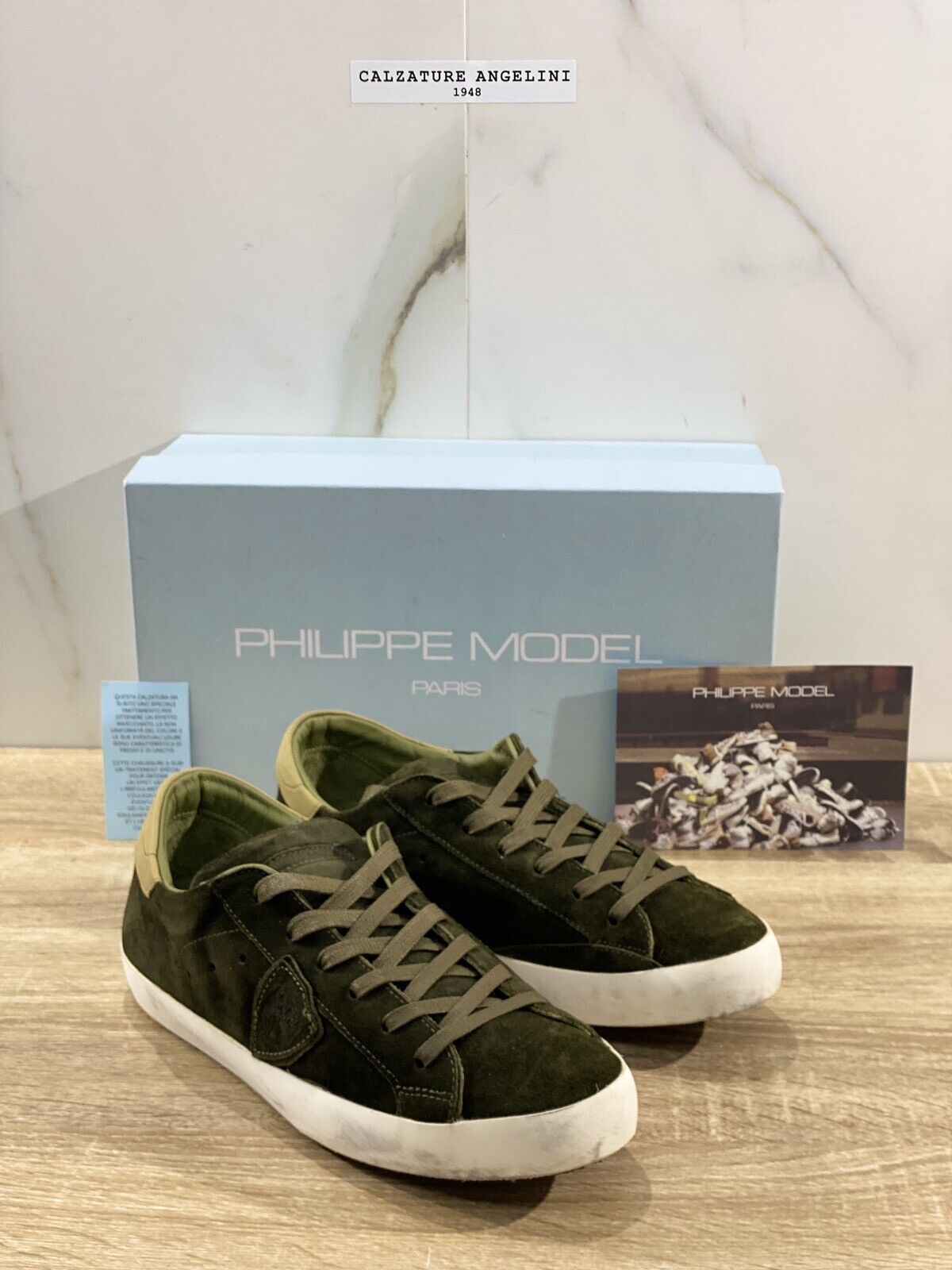 Philippe Model Paris  L  U Sneaker Uomo Suede Militare 40