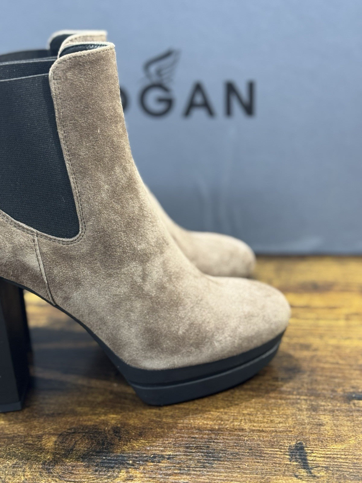 Hogan Interactive Stivaletto  Suede Palude Con Tacco Casual Hogan Donna 36