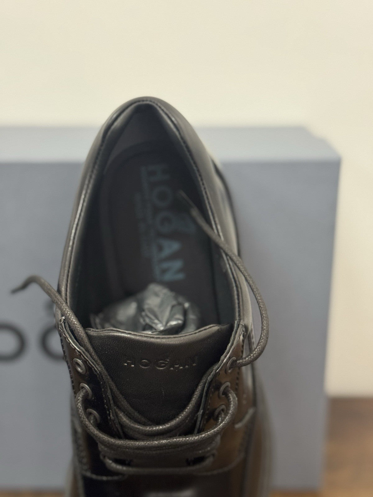 Hogan Derby Pelle Nera  Memory Foam Hogan Business Uomo 40.5