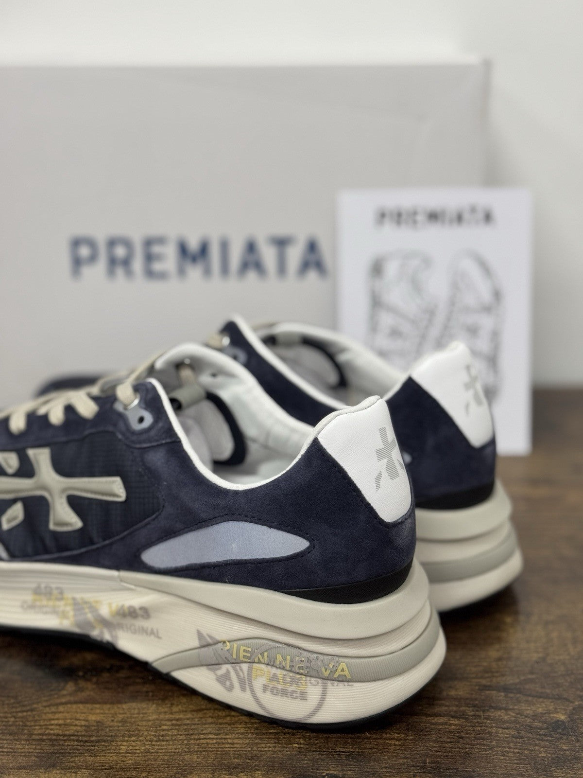 Premiata Moerun Sneaker Suede Blu Casual Premiata Uomo 45