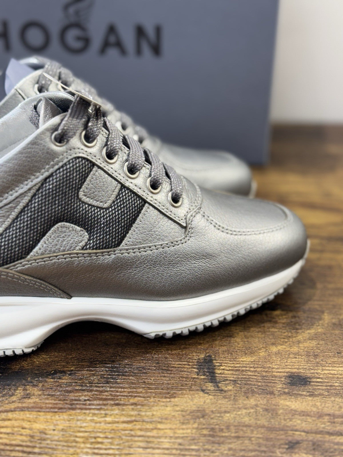 Hogan Interactive Pelle Argento Grigio Casual Hogan Donna 35.5