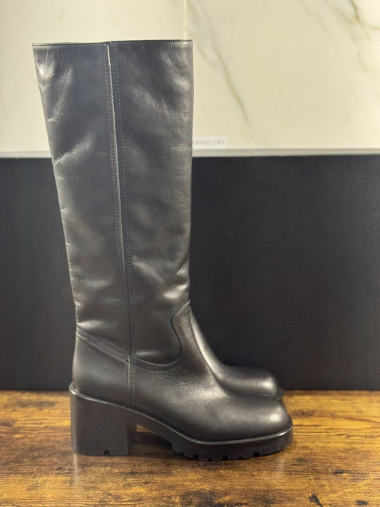 Strategia Stivale   Donna A5471  Pelle Nero Luxury Biker Boot Woman 38