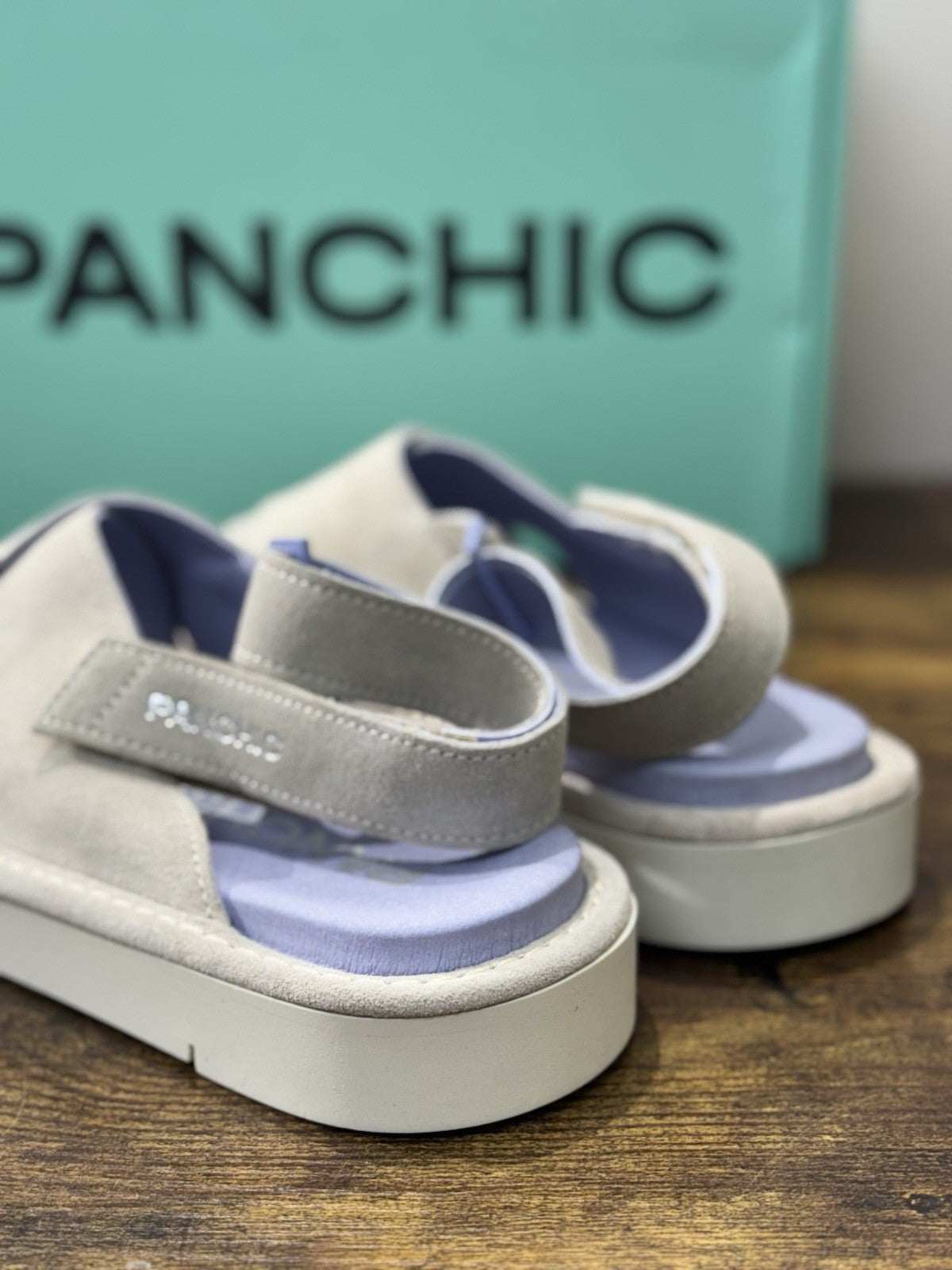 Panchic Sandalo Crisscross Suede Beige Casual Donna 39