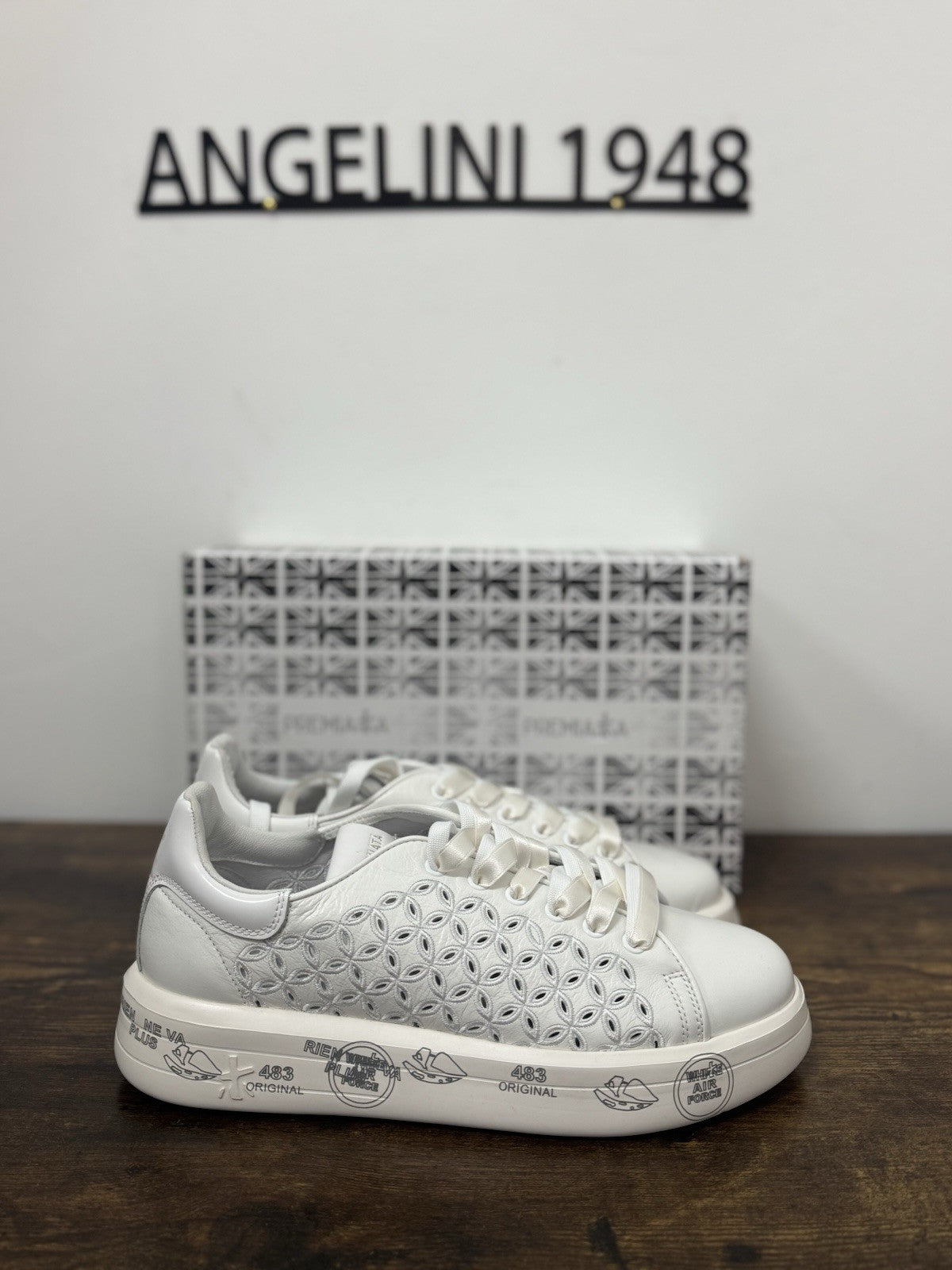 Premiata Belle Sneaker Pelle Bianco  Casual Premiata Donna 41
