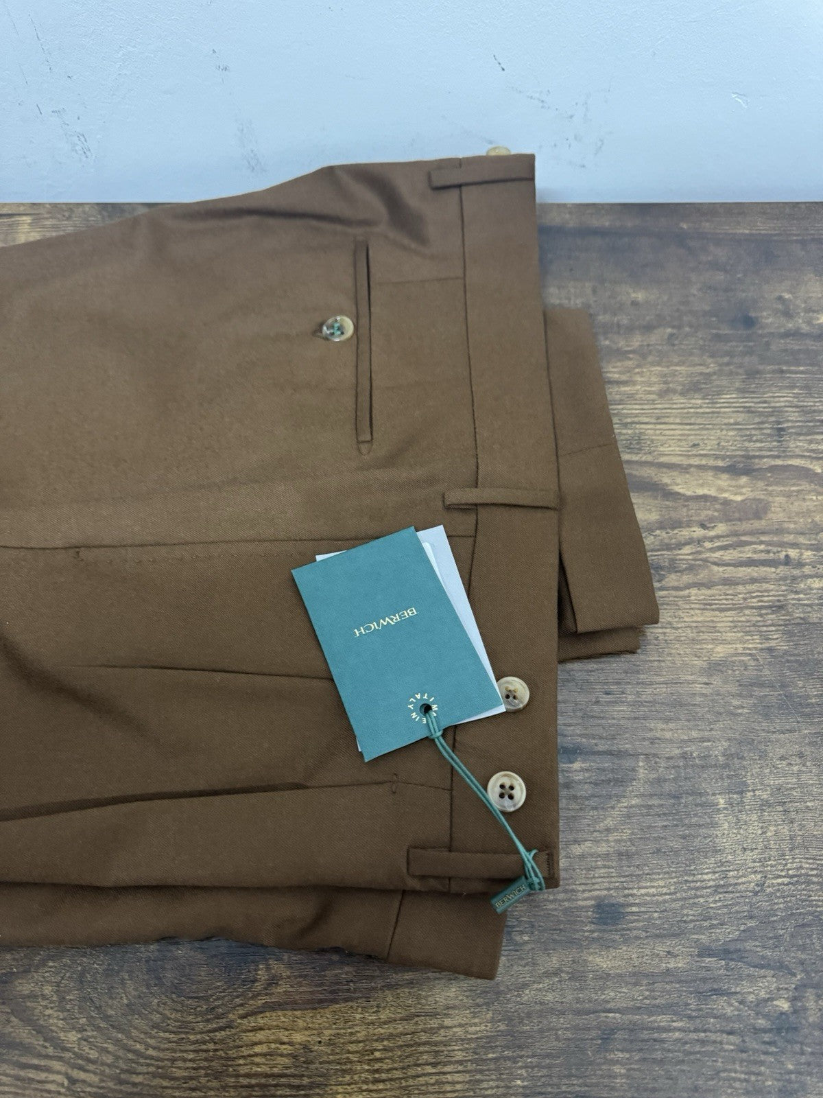 Berwich Pantalone Barber Bronzo Flanella Light Uomo 52