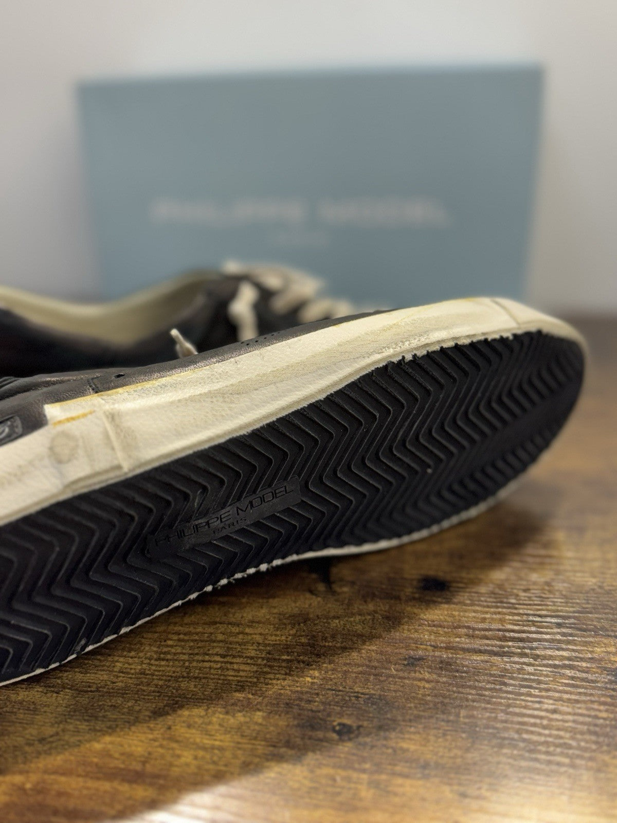 Philippe Model Paris Low Pelle Nera Casual Sneaker Uomo 45