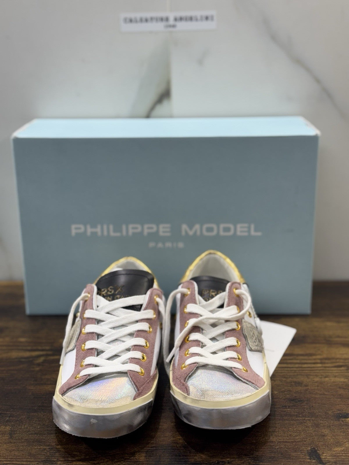 Philippe Model Paris Liw Top  Sneaker Pelle Bianca   Donna 36
