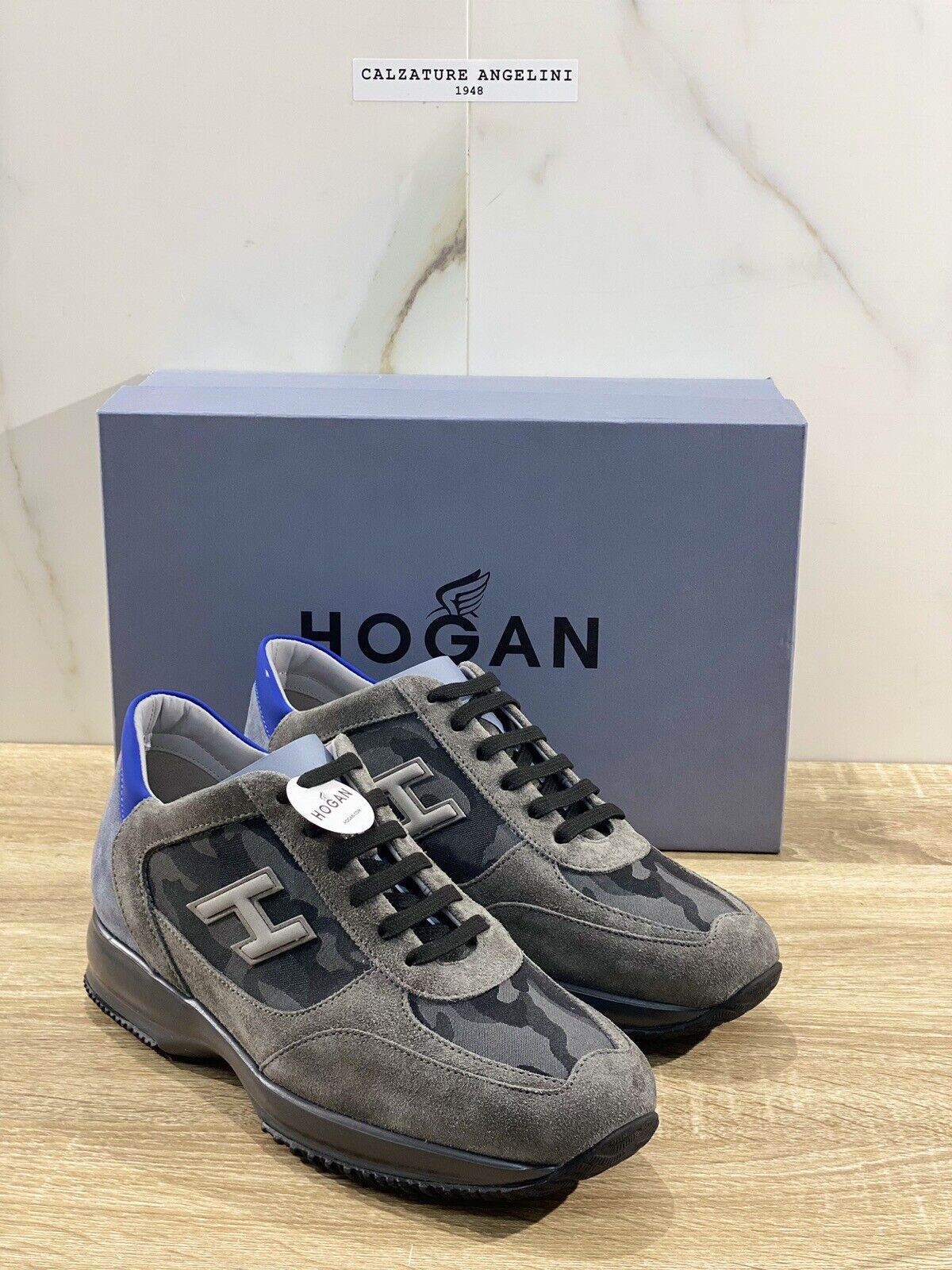 Hogan Interactive uomo suede Grey Camouflage luxury casual hogan shoes 42