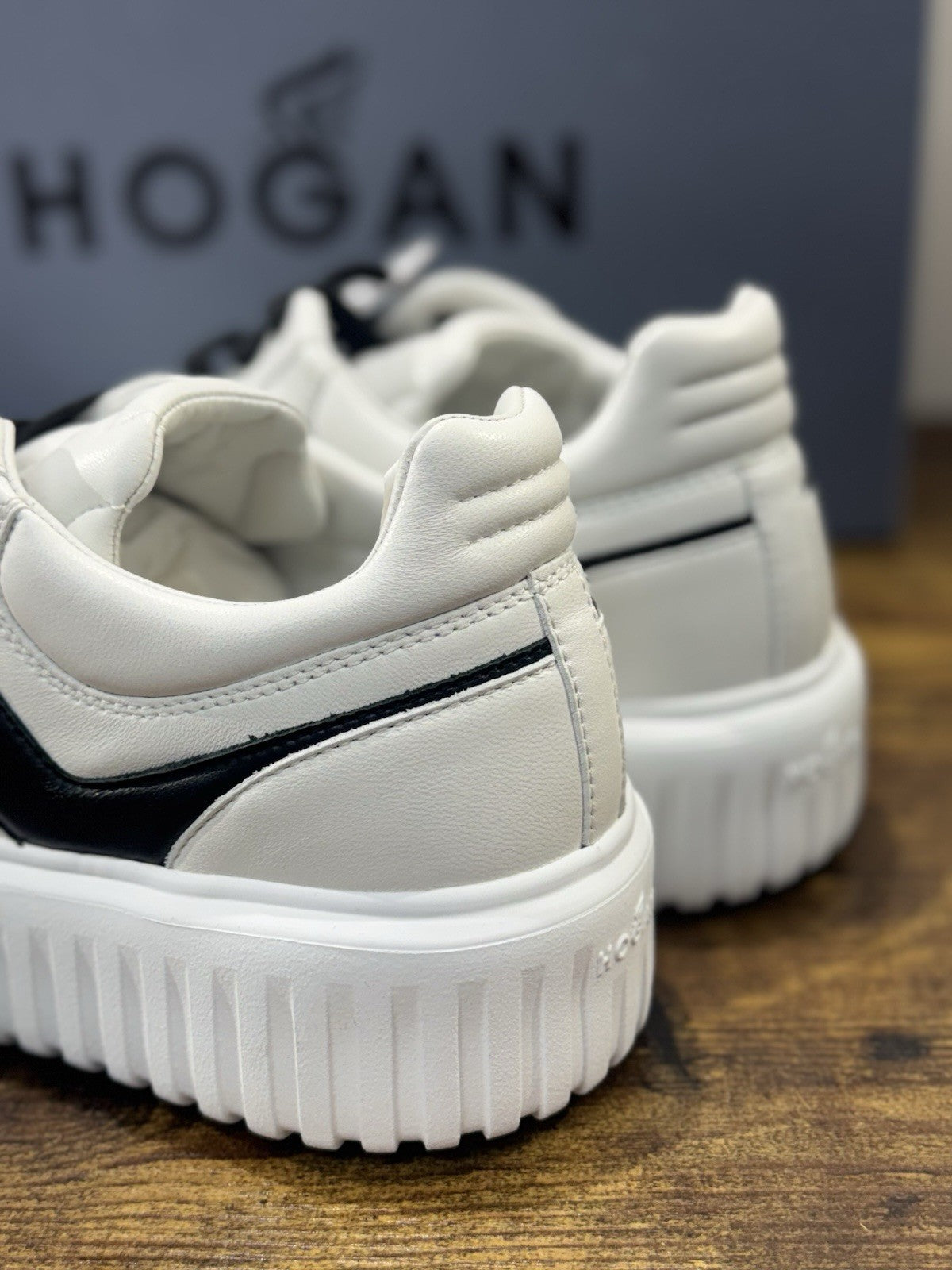 Hogan H-stripes  H Spezzata Pelle Bianca Memory Foam Scarpa Hogan Uomo 40