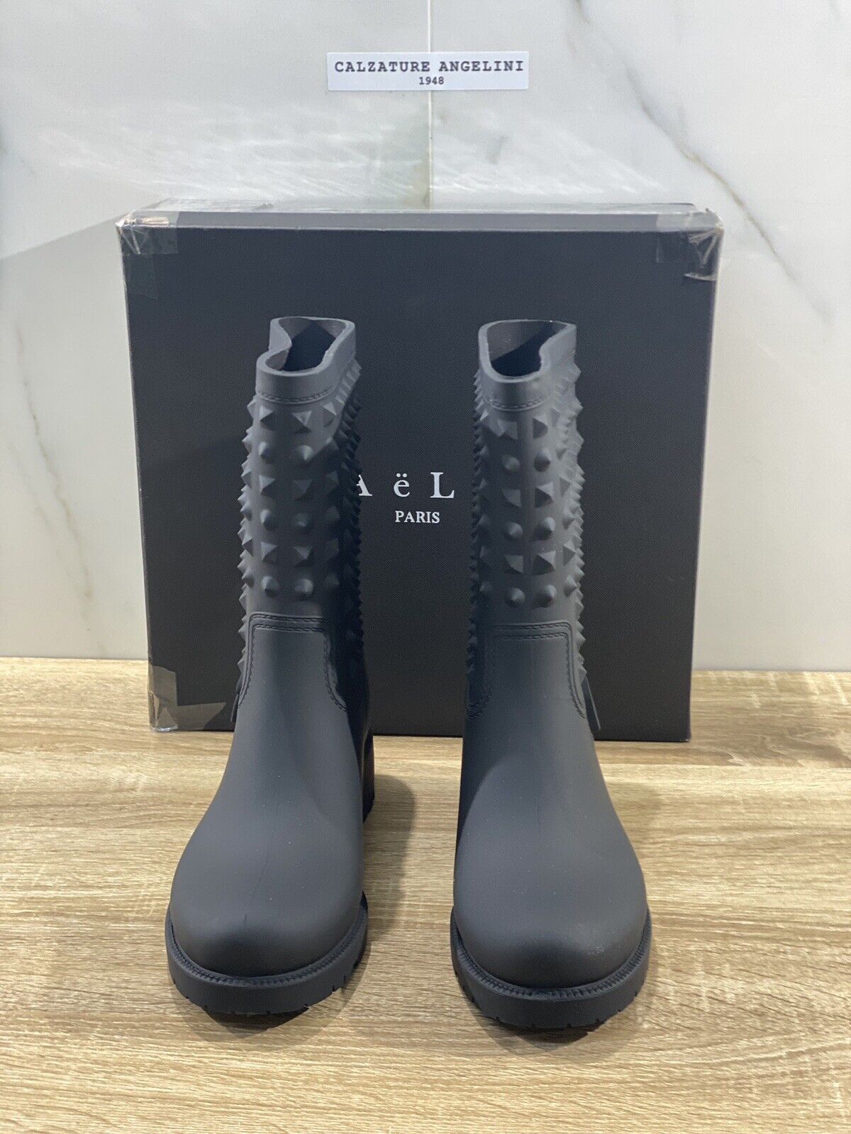 Gaelle stivale Hunter ecopelle logo nero casual boot gaelle 41