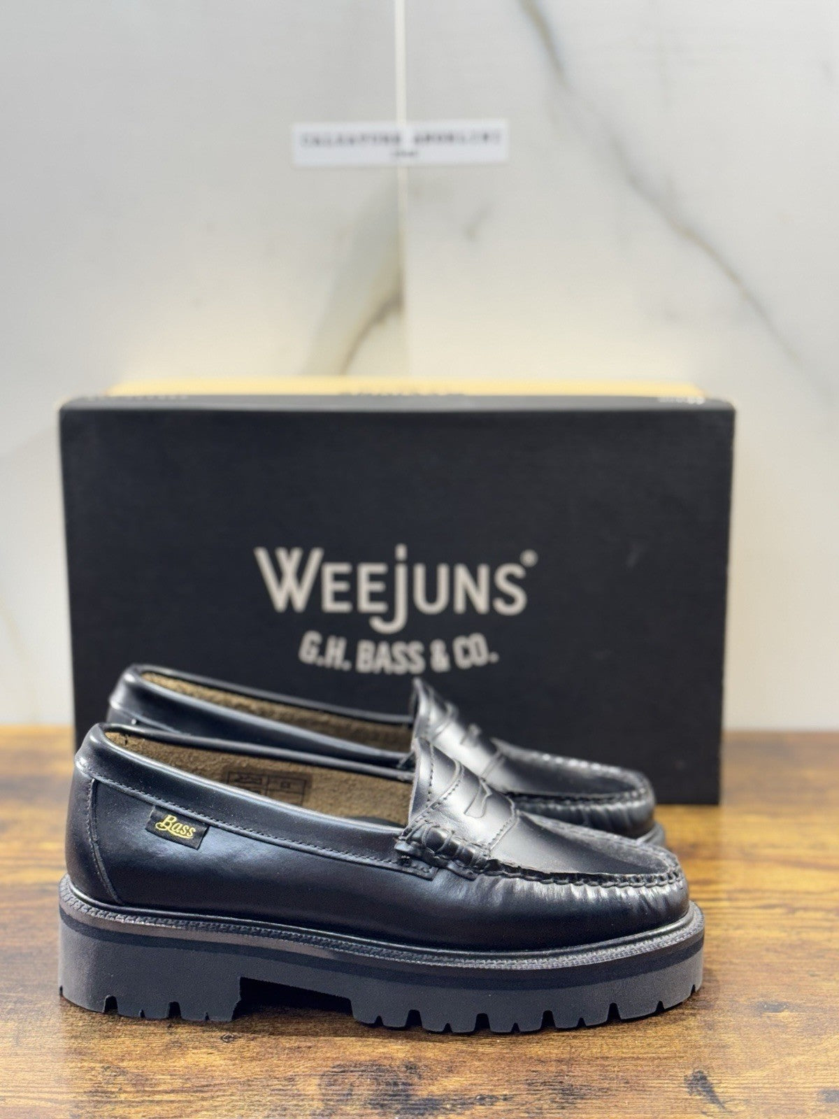 G.H. Bass & Co . Mocassino Donna Pelle Nero Extra Light Icon Loafer 41