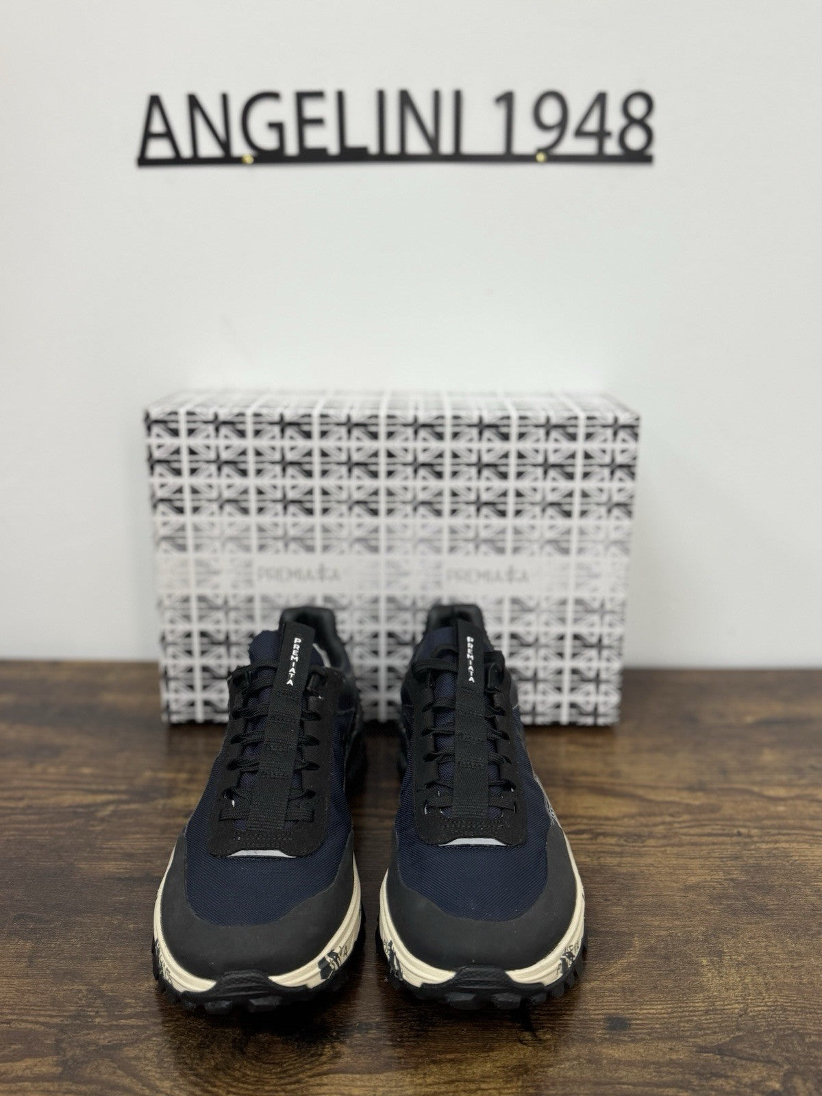 Premiata Devin  Sneaker Pelle Blu Fondo Vibram Casual Premiata Uomo 42