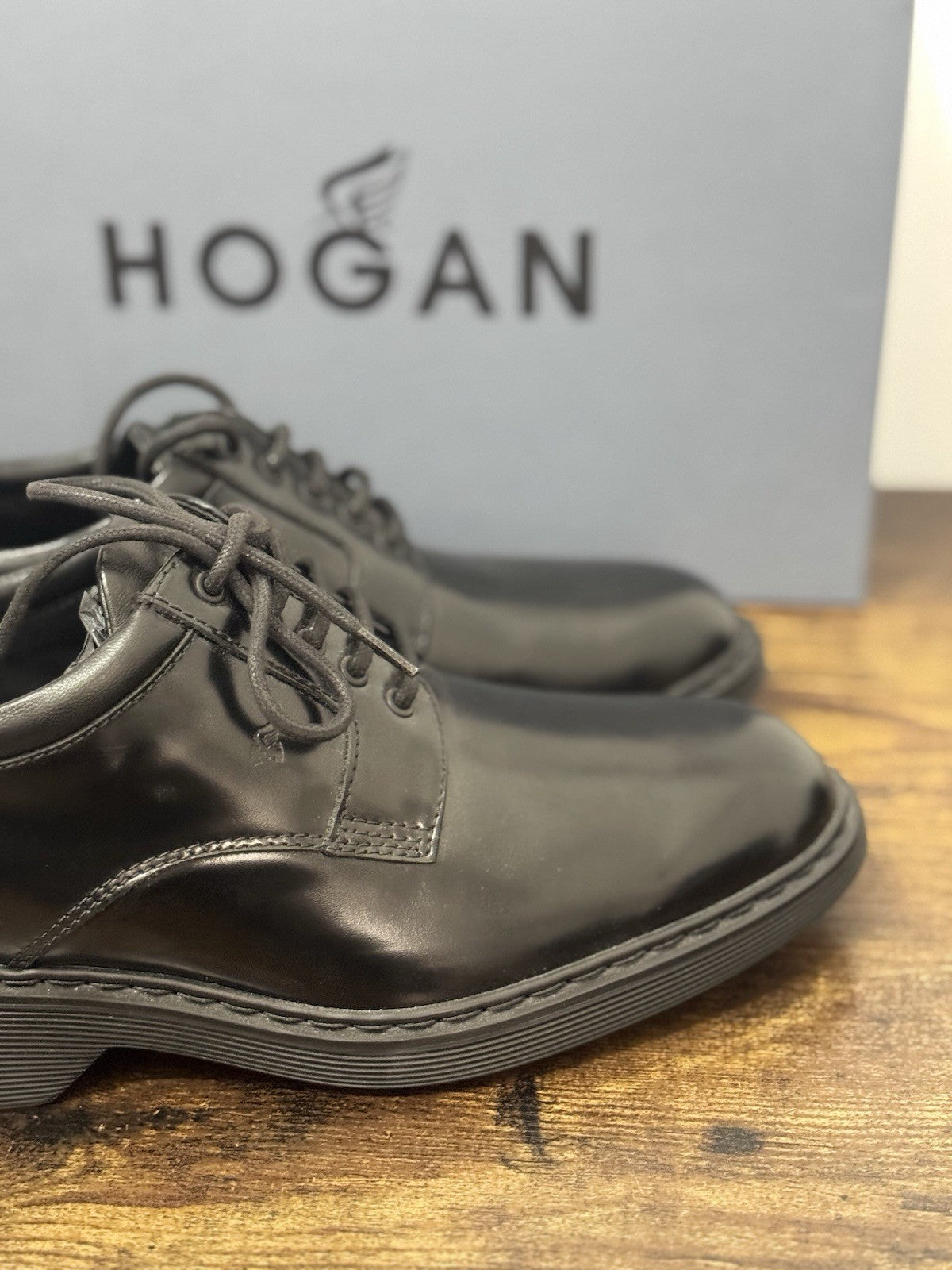 Hogan Derby Pelle Nera  Memory Foam Hogan Business Uomo 40.5