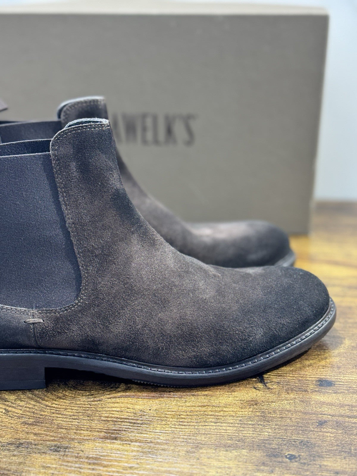 Pawelk’s Chelsea Boot Uomo Suede Testa Moro Made In Italy 41