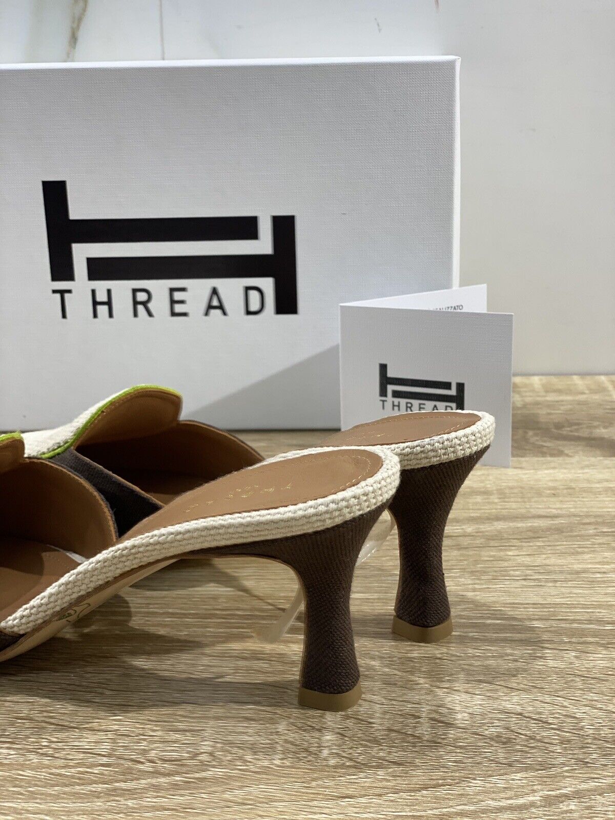 Thread Milano Sandalo Donna Lilly Mule  Beige Made In Italy 40