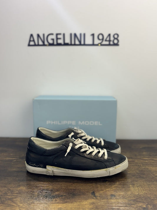 Philippe Model Paris Low Pelle Nera Casual Sneaker Uomo 45