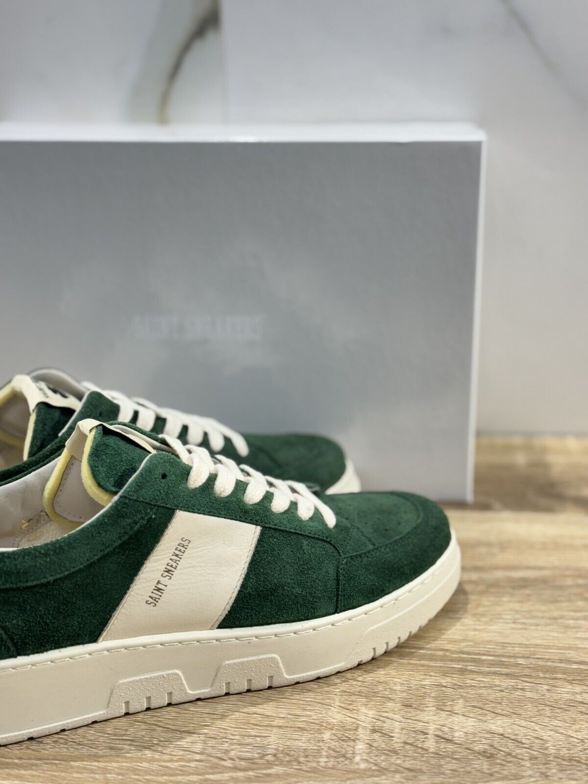 Saint Sneakers Uomo Touring Club Suede Verde      Casual Shoes Made In Italy 45