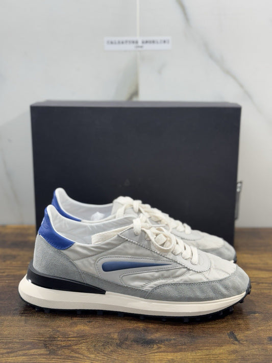 D.A.T.E Athleta Nylon    sneaker Pelle Light Grey Blu   Casual Shoes Uomo 43