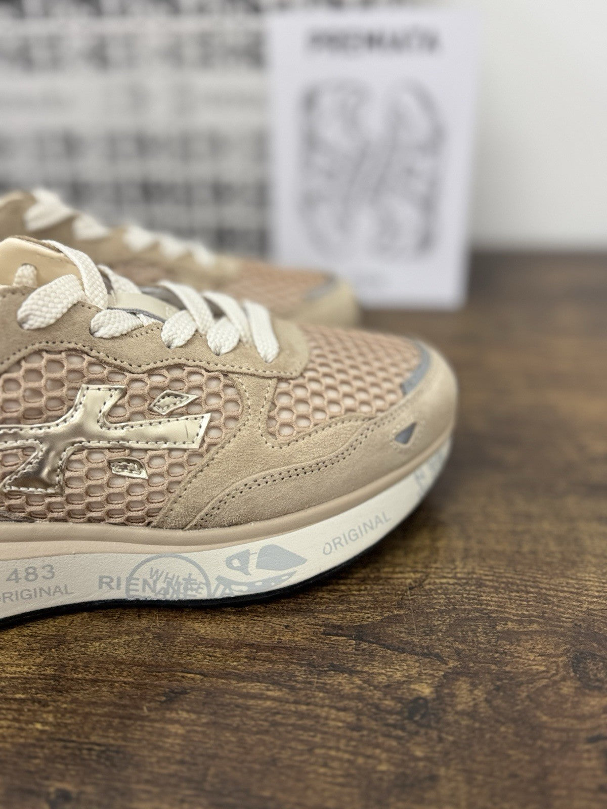 Premiata Lauryn Sneaker Suede Beige  Casual Premiata Donna 36